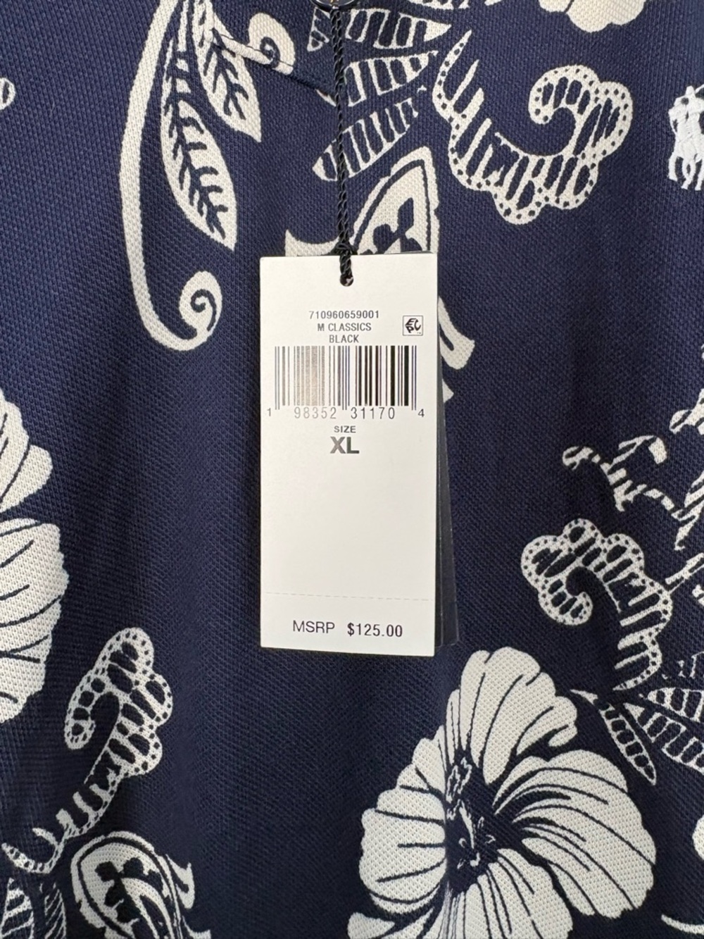 Polo Ralph Lauren Hibiscus-Print Mesh Polo Shirt Floral Men’s Size XL - Picture 3 of 5